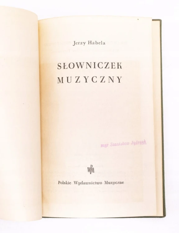 STARA KSIĄŻKA SŁOWNICZEK MUZYCZNY 1956