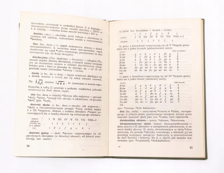 STARA KSIĄŻKA SŁOWNICZEK MUZYCZNY 1956