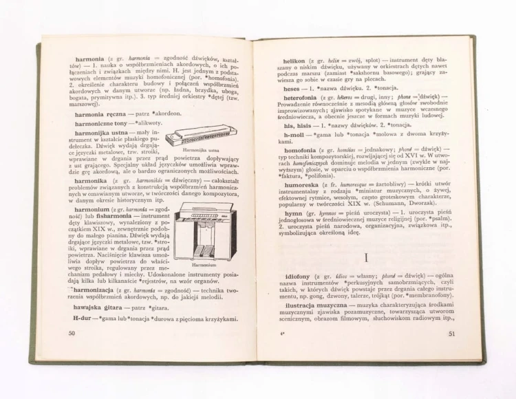 STARA KSIĄŻKA SŁOWNICZEK MUZYCZNY 1956