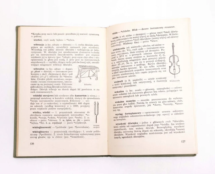STARA KSIĄŻKA SŁOWNICZEK MUZYCZNY 1956