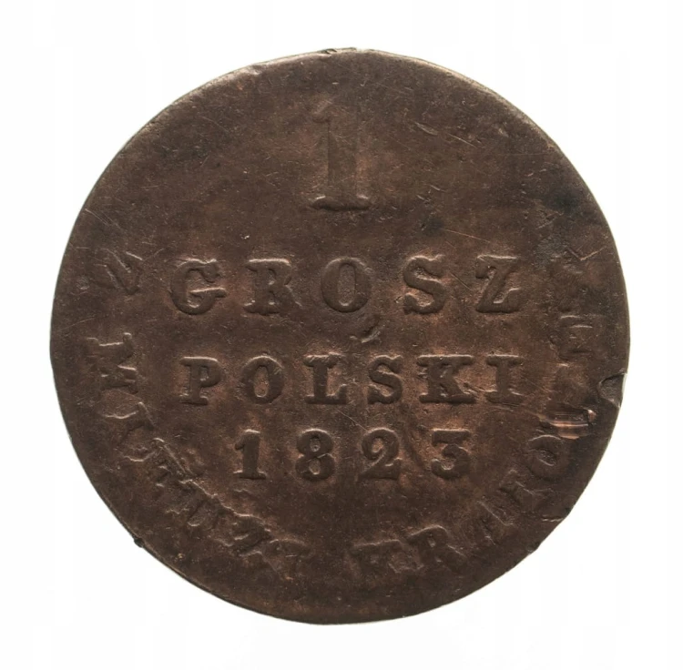 Aleksander I, 1815-25,1 grosz polski 1823,Warszawa