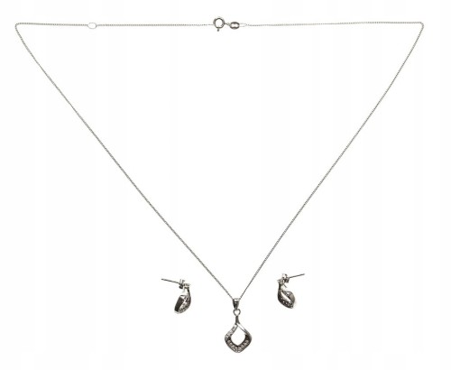 STARY SREBRNY WISIOREK Z KOLCZYKAMI 925