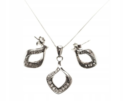 STARY SREBRNY WISIOREK Z KOLCZYKAMI 925