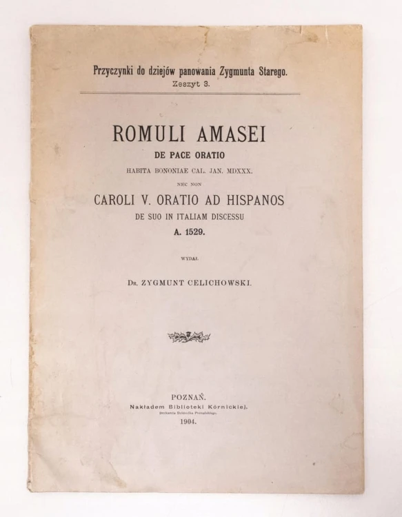 PRZYCZYNKI DO DZIEJÓW ZYGMUNTA STAREGO 1904