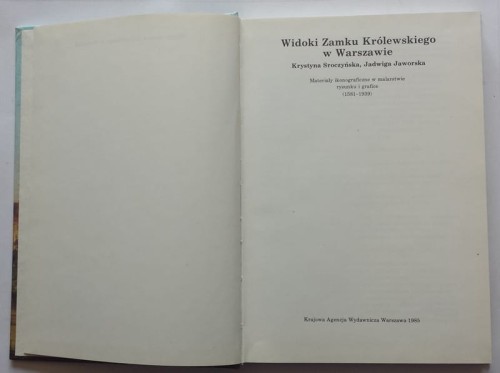 STARA KSIĄŻKA WIDOKI ZAMKU KRÓLEWSKIEGO W-WA 1985