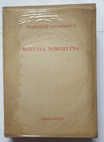STARA KSIĄŻKA ESTETYKA NOWOŻYTNA 1967