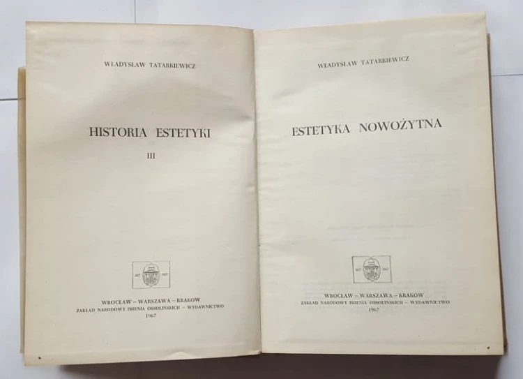 STARA KSIĄŻKA ESTETYKA NOWOŻYTNA 1967