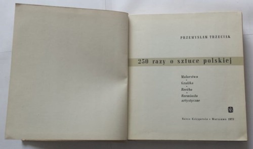 STARA KSIĄŻKA 250 RAZY O SZTUCE POLSKIEJ 1973