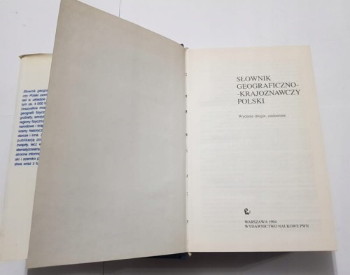 STARY SŁOWNIK GEOGRAFICZNO-KRAJOZNAWCZY 1994