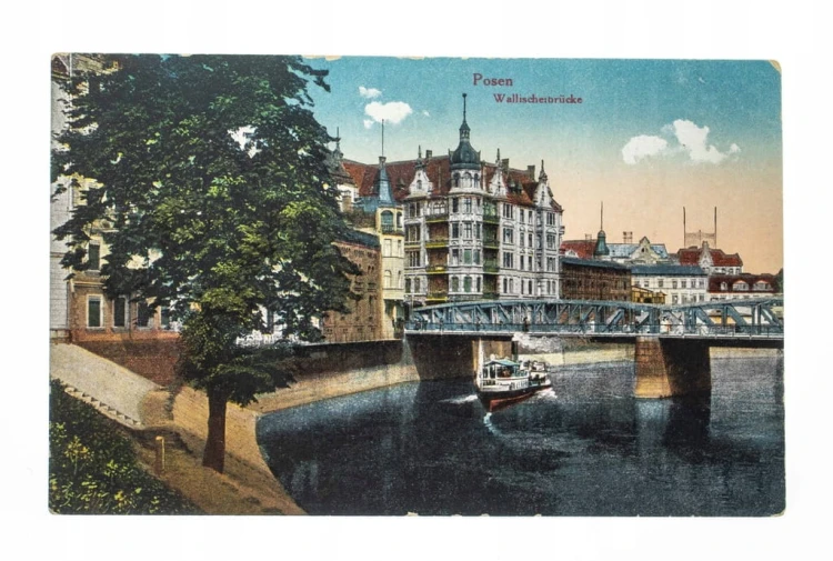 POZNAŃ - MOST CHWALISZEWSKI, STATEK pocz. XX w.