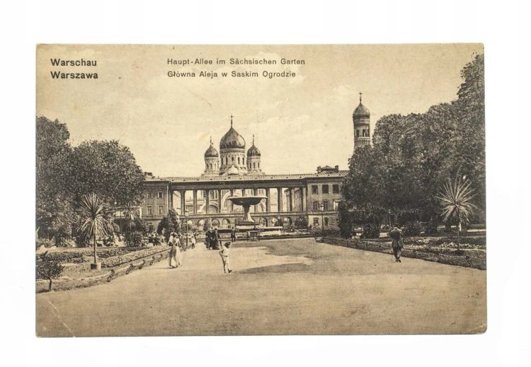 WARSZAWA - GŁÓWNA ALEJA W OGRODZIE SASKIM l. 20