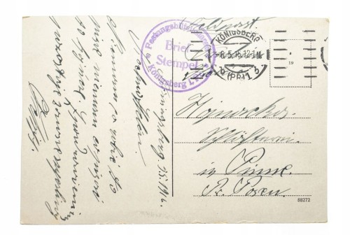 KONIGSBERG - MUNZPLATZ, FELDPOST 1916