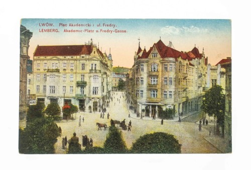 LWÓW - PLAC AKADEMICKI, UL. FREDRY 1917