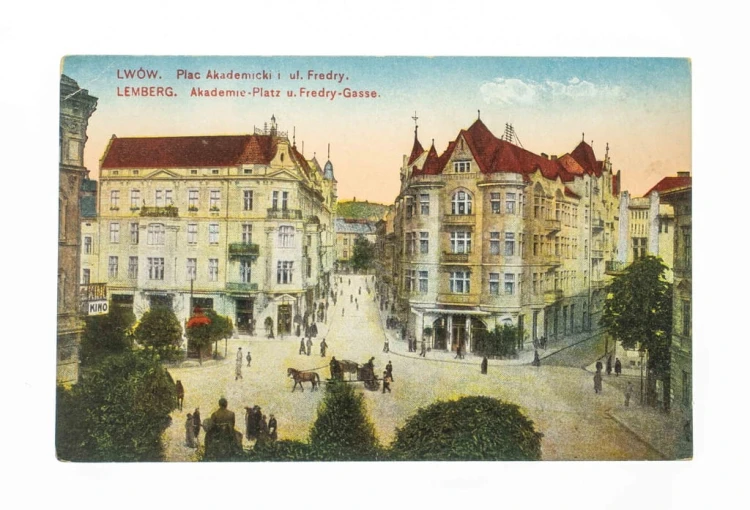 LWÓW - PLAC AKADEMICKI, UL. FREDRY 1917