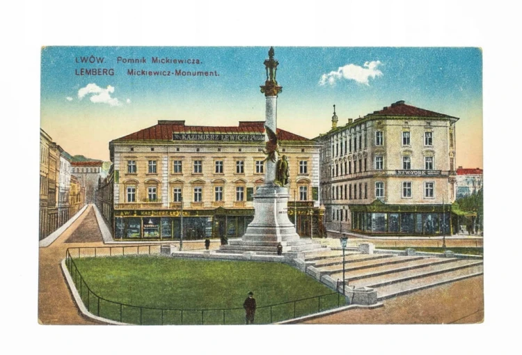 LWÓW - POMNIK MICKIEWICZA 1917