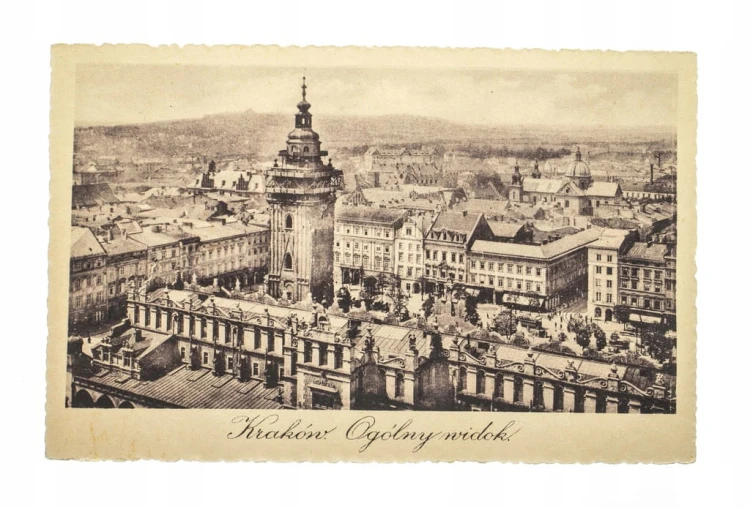 KRAKÓW - OGÓLNY WIDOK, MIASTO, PANORAMA 1923