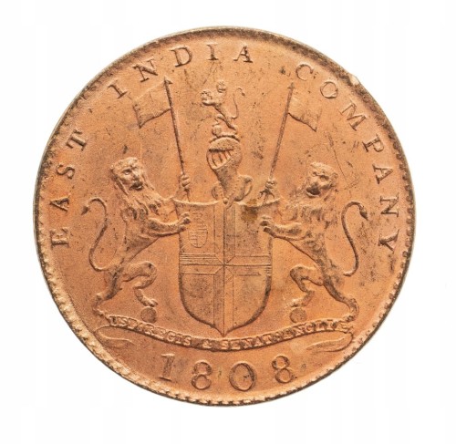Indie, Madras /miasto/, 10 cash (1 dudu) 1808 rok