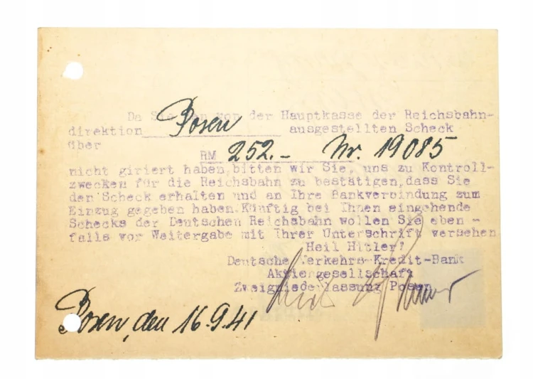 POZNAŃ - STEMPEL AUF REISEN UND WANDERUNGEN 1941