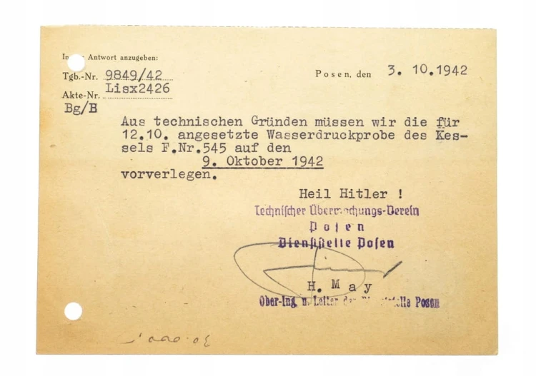 POZNAŃ - TECHNISCHER UBERWACHUNGS VEREIN 1942