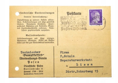 POZNAŃ - TECHNISCHER UBERWACHUNGS BEREIN 1942