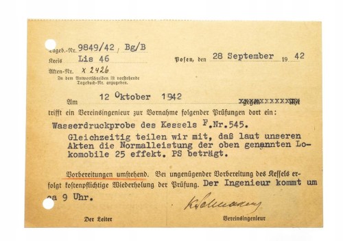 POZNAŃ - TECHNISCHER UBERWACHUNGS BEREIN 1942