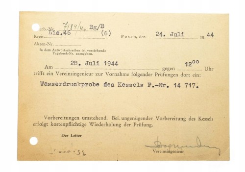 POZNAŃ - TECHNISCHER UBERWACHUNGS VEREIN 1944
