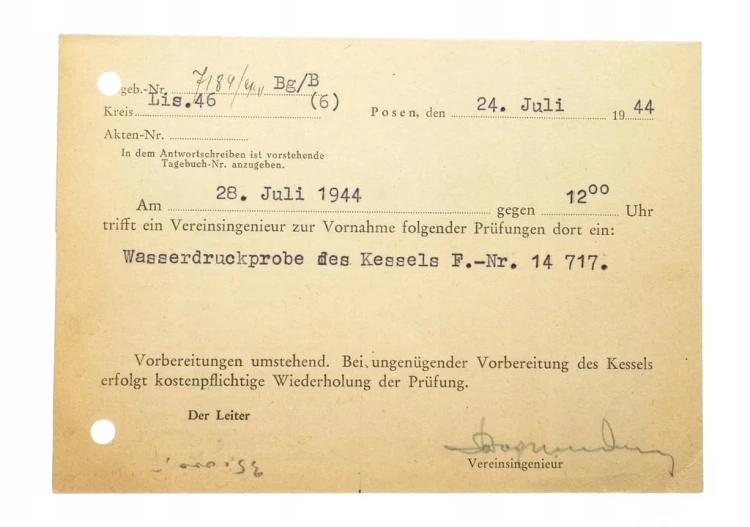 POZNAŃ - TECHNISCHER UBERWACHUNGS VEREIN 1944