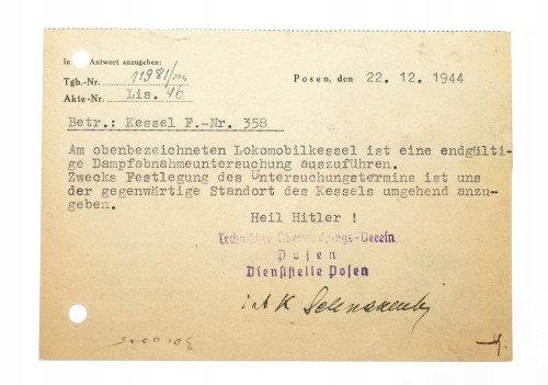 POZNAŃ - TECHNISCHER UBERWACHUNGS VEREIN 1944