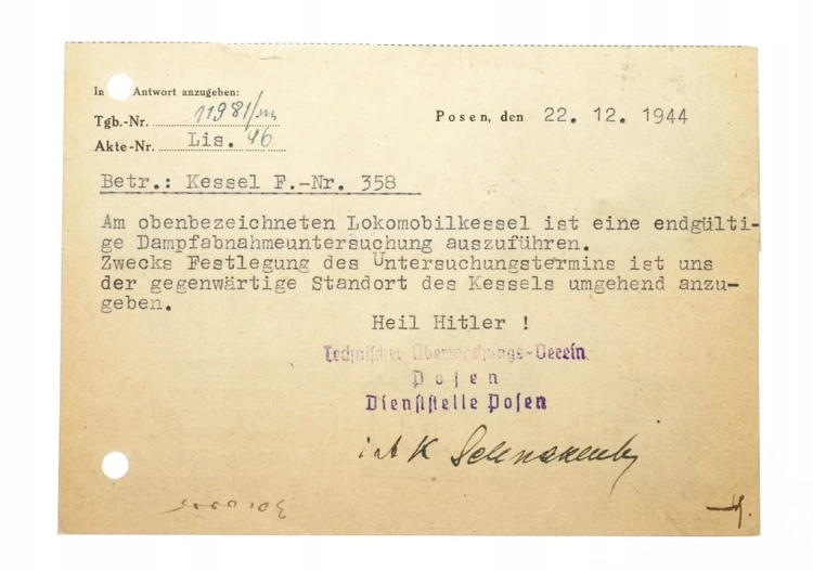 POZNAŃ - TECHNISCHER UBERWACHUNGS VEREIN 1944