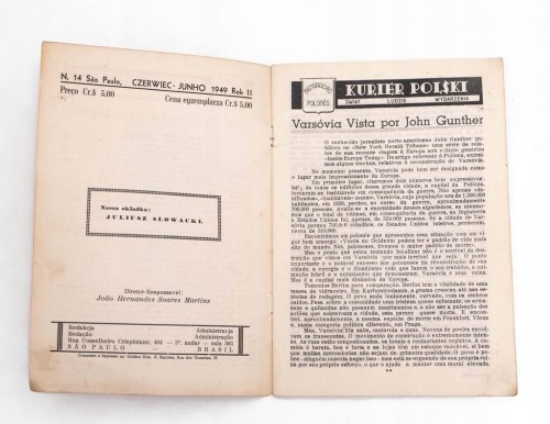 KSIĄŻKA KURIER POLSKI SAO PAULO BRAZYLIA 1949