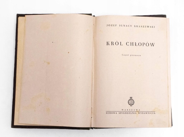 STARA KSIĄŻKA KRÓL CHŁOPÓW 1953