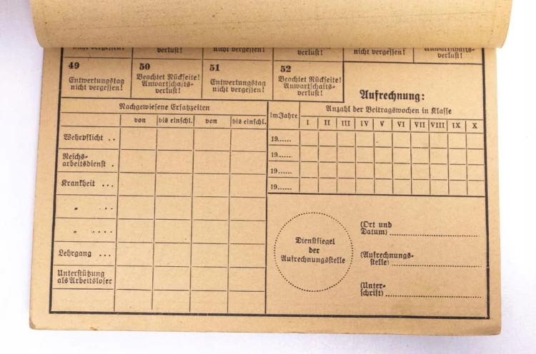 III RZESZA UBEZPIECZENIE NIEPEŁNOSPRAWNOŚCI 1942