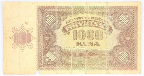 Chorwacja, 1000 kuna 26.05.1941, Zagrzeb.
