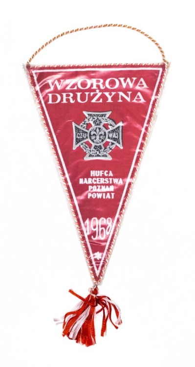 STARY PROPORCZYK WZOROWA DRUŻYNA HUFCA HARERSTWA POZNAŃ GRUNWALD 1968