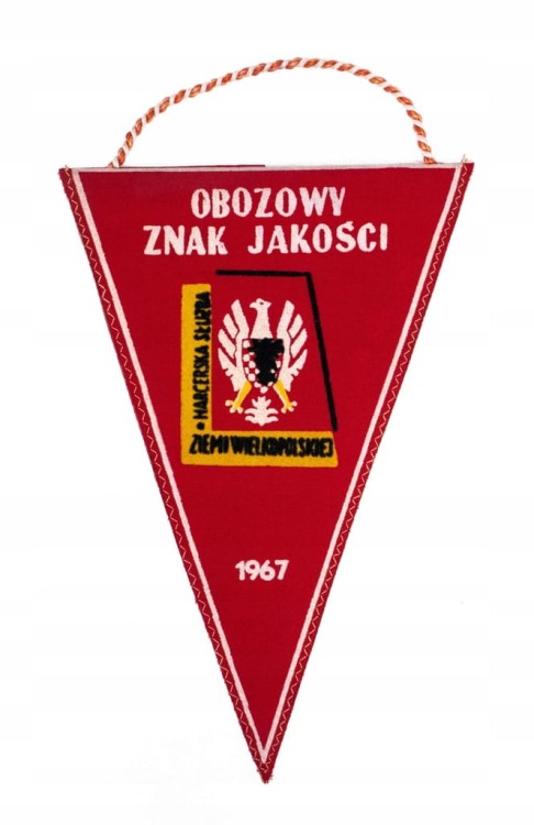 STARY PROPORCZYK OBOZOWY ZNAK JAKOŚCI, HARCERSKA SŁUŻBA ZIEMI WLKP 1967