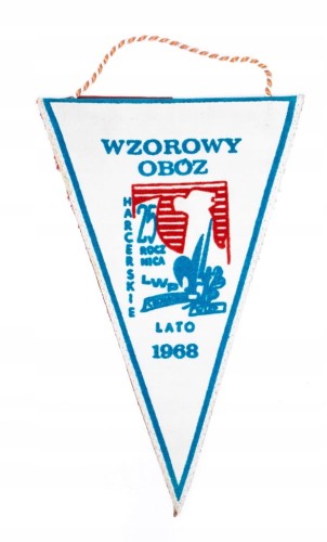 STARY PROPORCZYK WZOROWY OBÓZ HARCERSKI 1968