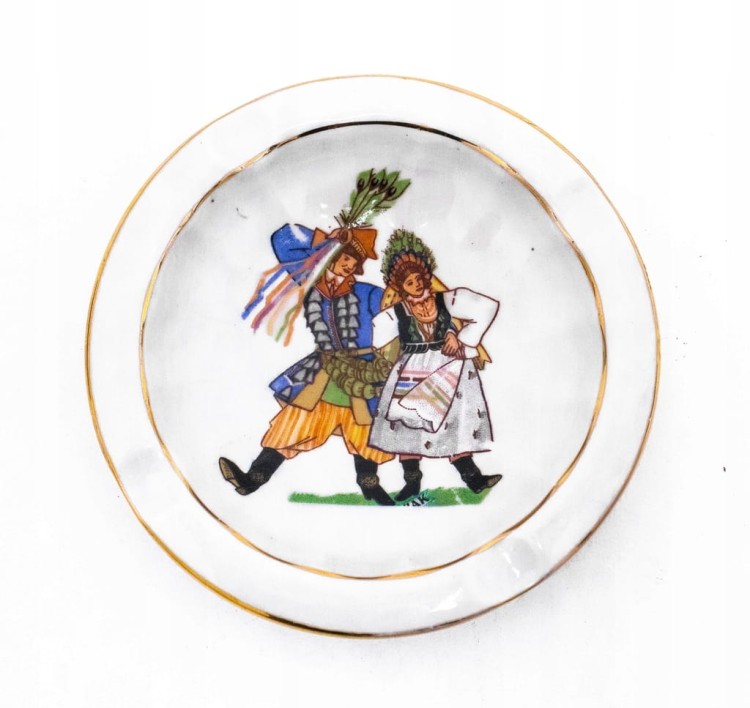 STARA PORCELANOWA POPIELNICZKA