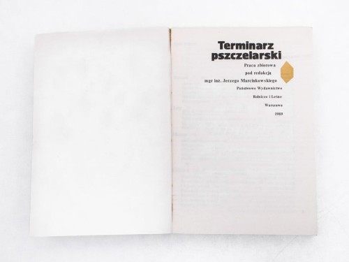 STARA KSIĄŻKA TERMINARZ PSZCZELARSKI 1989