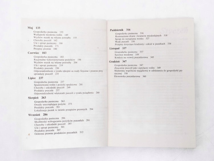 STARA KSIĄŻKA TERMINARZ PSZCZELARSKI 1989