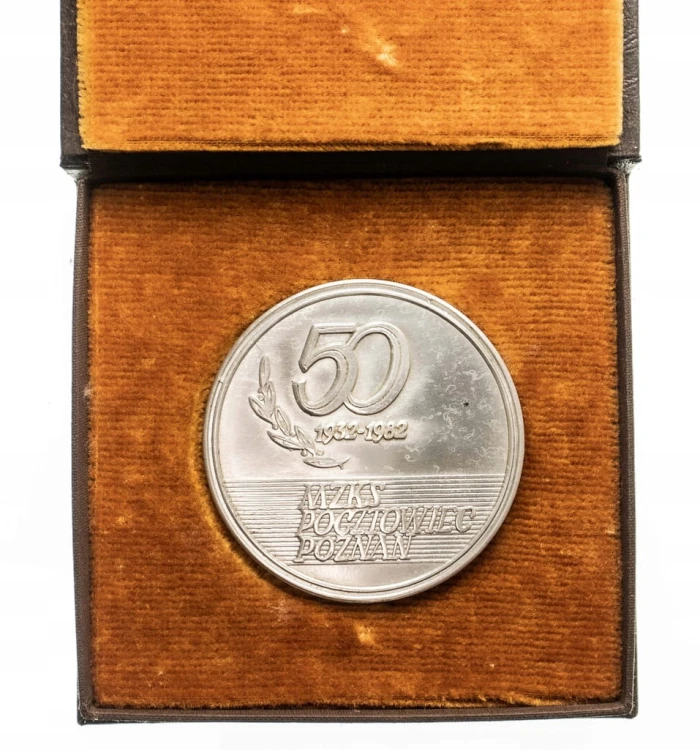 MEDAL 50 LAT MZKS POCZTOWIEC POZNAŃ 1982