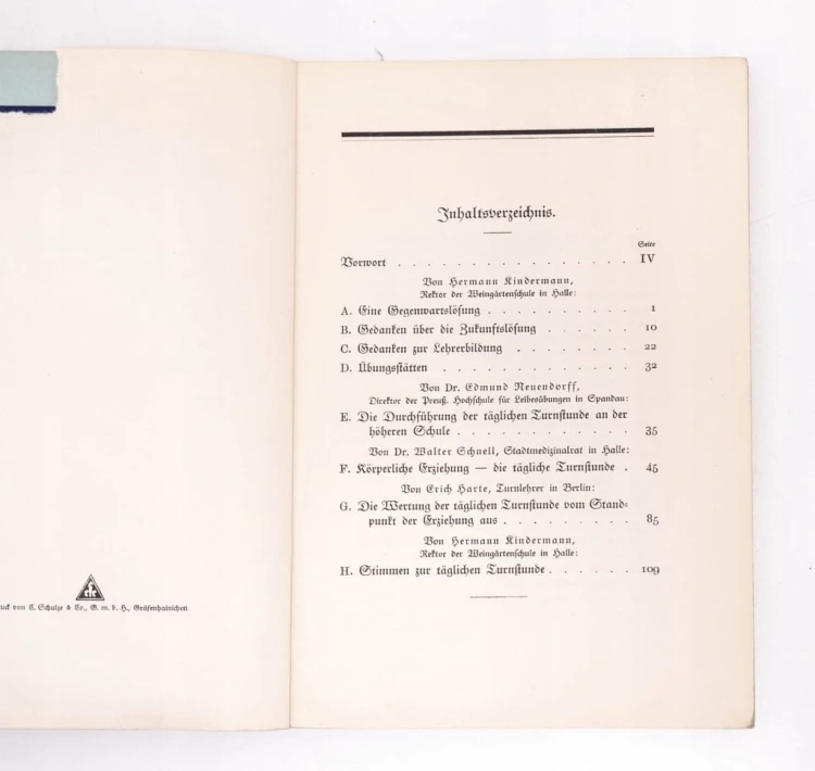 STARA KSIĄŻKA DIE TAGLICHE TURNSTUNDE 1926