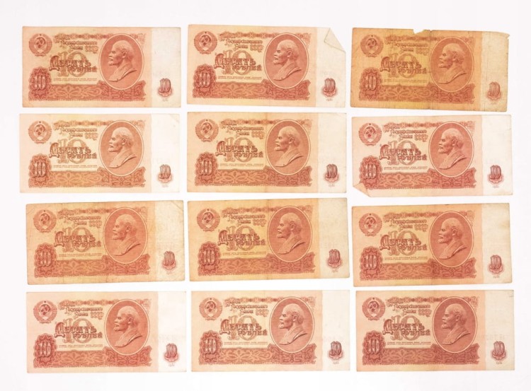 ROSJA ZSRR - ZESTAW BANKNOTÓW 10 RUBLI 1961 (41)