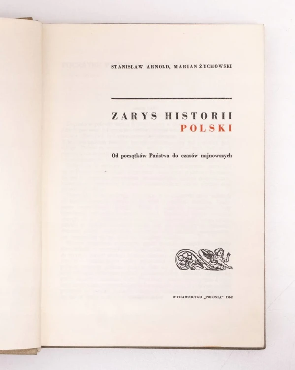 STARA KSIĄŻKA ZARYS HISTORII POLSKI 1962