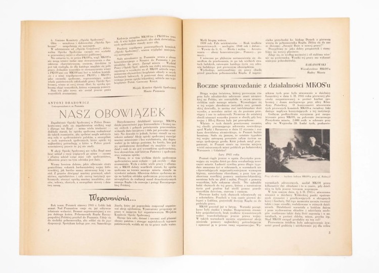 JEDNODNIÓWKA - ROK DZIAŁANIA MKOS POZNAŃ 1946