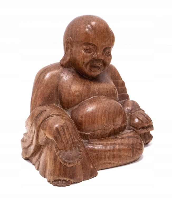 STARA DREWNIANA FIGURKA RZEŹBA BUDDY