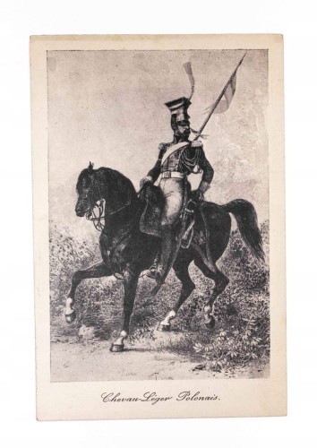 STARA POCZTÓWKA - SZWOLEŻER POLSKI LEKKOKONNY, pocz. XX w.