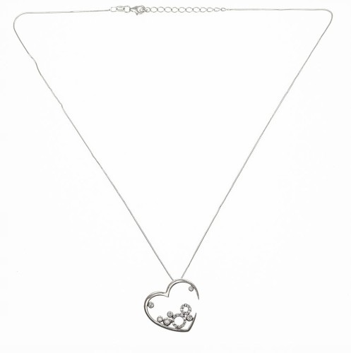 STARY WISIOREK SREBRNY 925 CYRKONIA SERCE