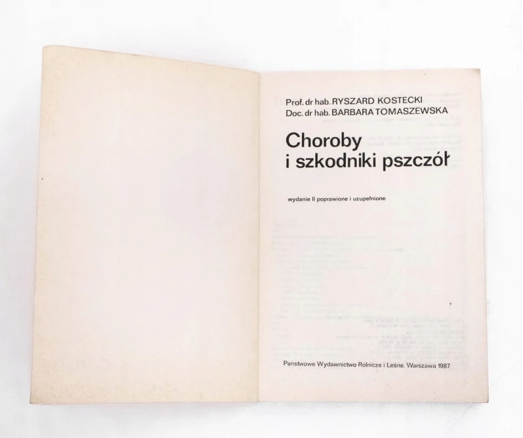 STARA KSIĄŻKA CHOROBY I SZKODNIKI PSZCZÓŁ 1987