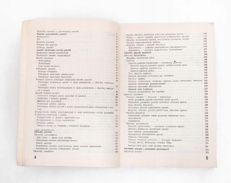 STARA KSIĄŻKA CHOROBY I SZKODNIKI PSZCZÓŁ 1987