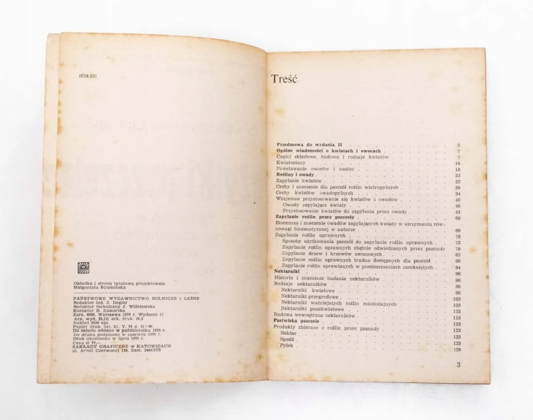 STARA KSIĄŻKA POŻYTKI PSZCZELE, ZAPYLANIE I MIODODAJNOŚĆ ROŚLIN 1976
